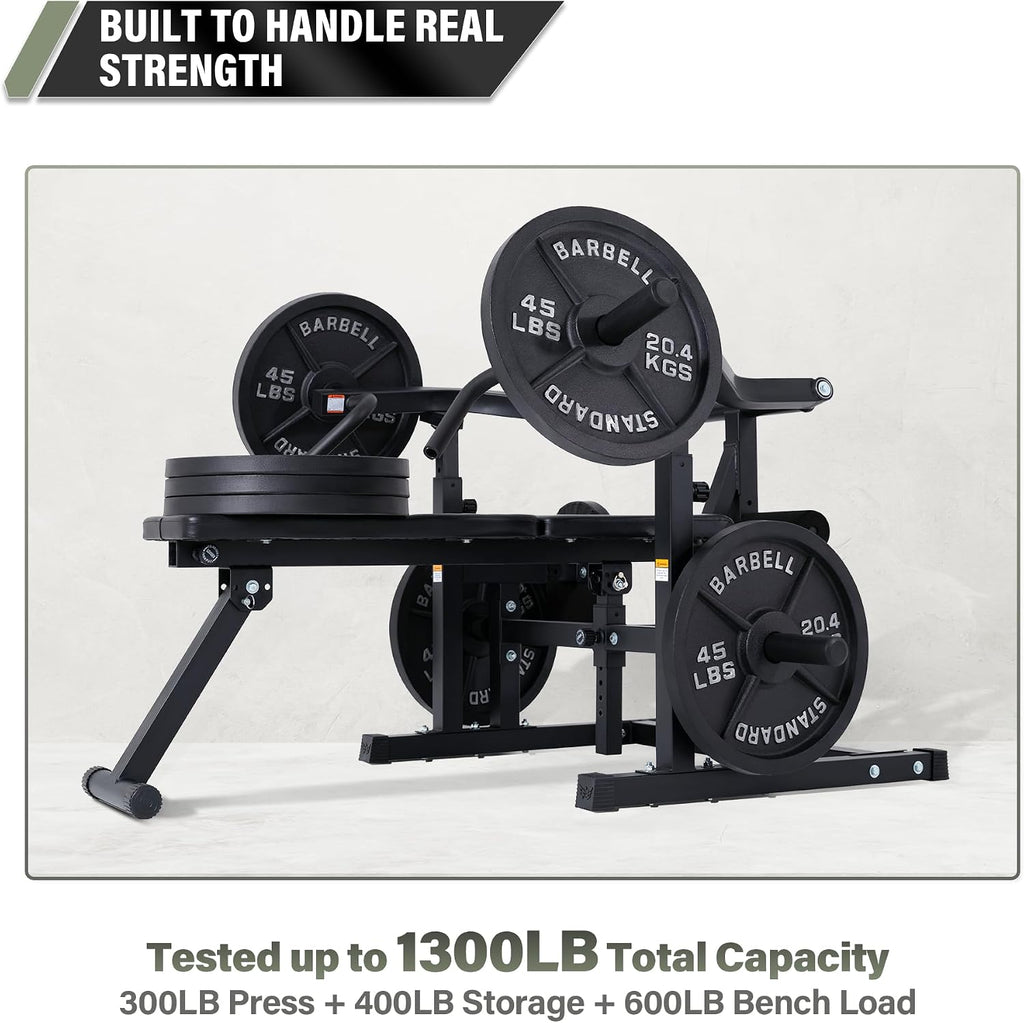 Major Fitness Drone P1 Bench Press Rack with Independent Arms â Adjustable Flat & Incline Bench Press for Chest & AB Workouts â Perfect Home Gym Equipment