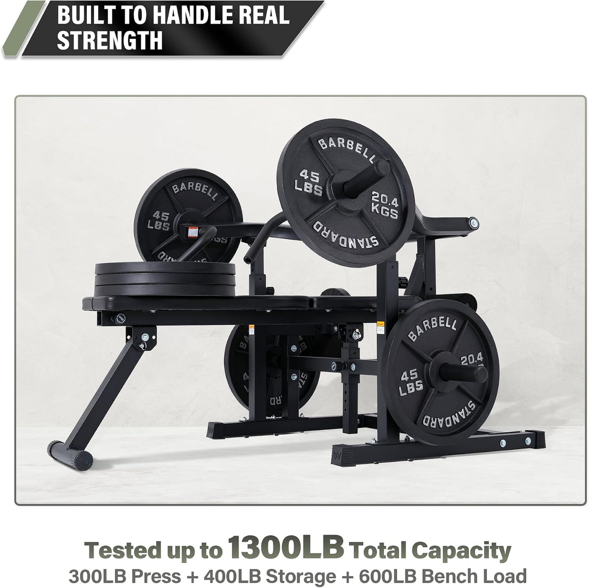 Major Fitness Drone P1 Bench Press Rack with Independent Arms â Adjustable Flat & Incline Bench Press for Chest & AB Workouts â Perfect Home Gym Equipment