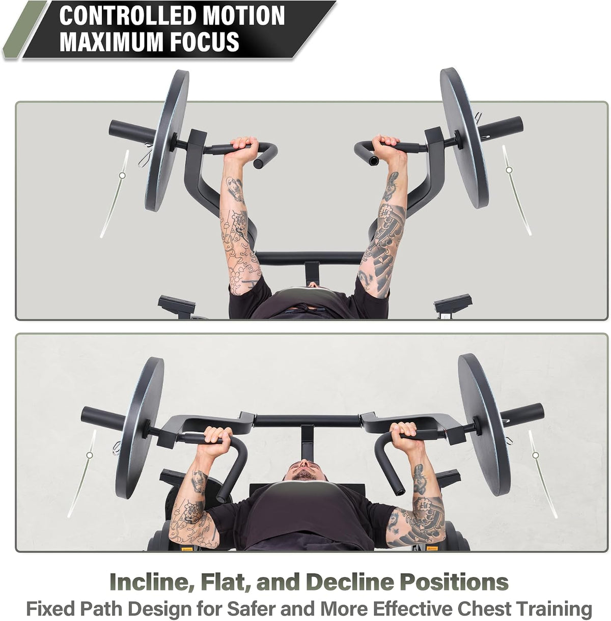 Major Fitness Drone P1 Bench Press Rack with Independent Arms â Adjustable Flat & Incline Bench Press for Chest & AB Workouts â Perfect Home Gym Equipment