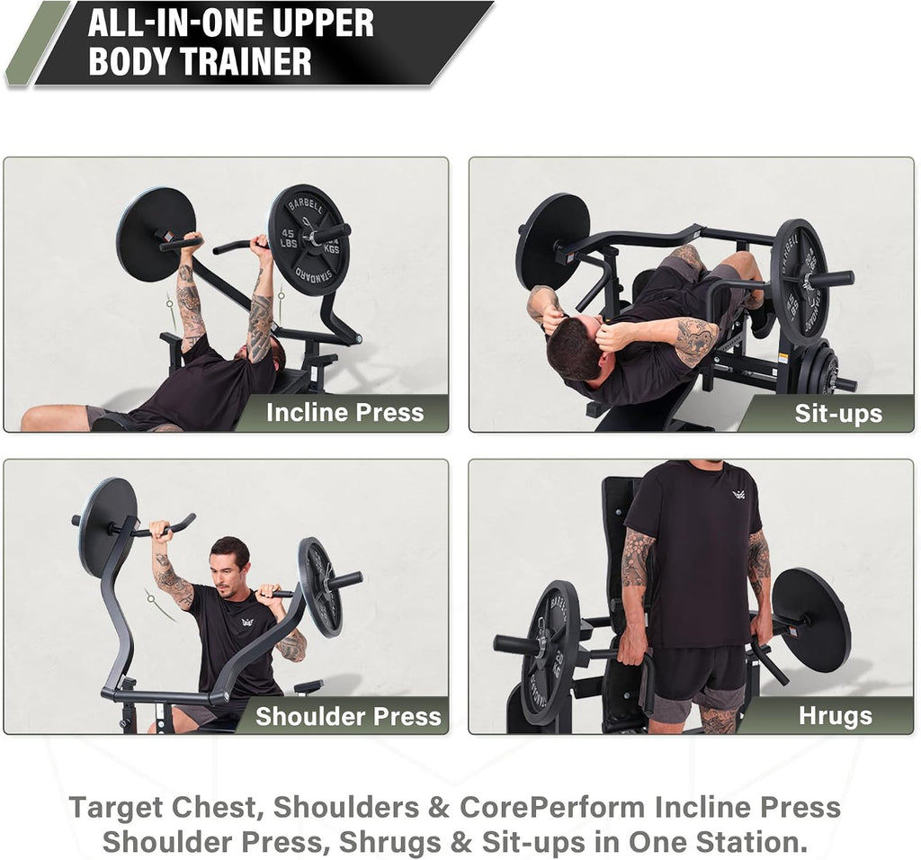 Major Fitness Drone P1 Bench Press Rack with Independent Arms â Adjustable Flat & Incline Bench Press for Chest & AB Workouts â Perfect Home Gym Equipment