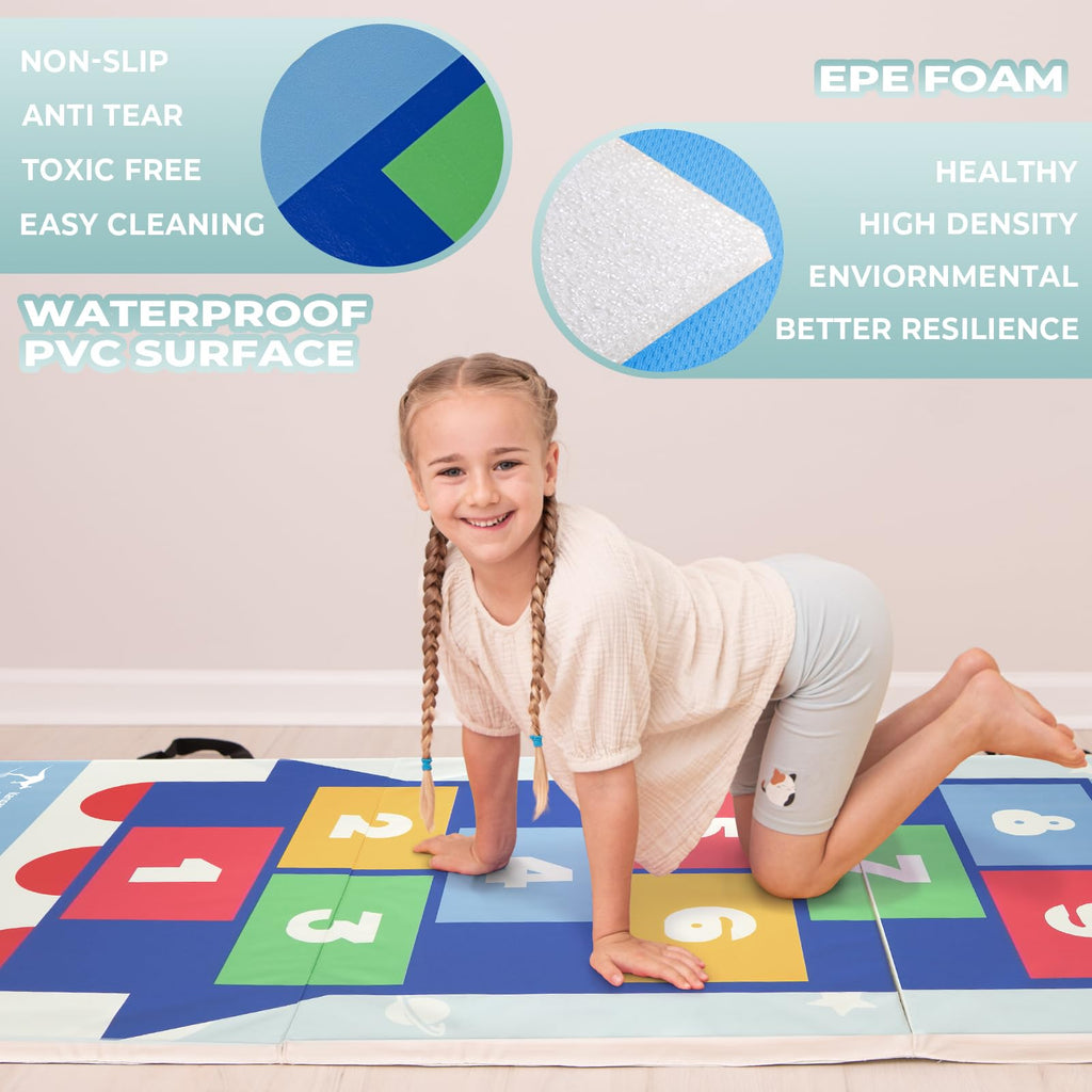 Kangaroo Hoppers Gymnastics Tumbling Mats Foldable Gym Tumble Mat for Kids