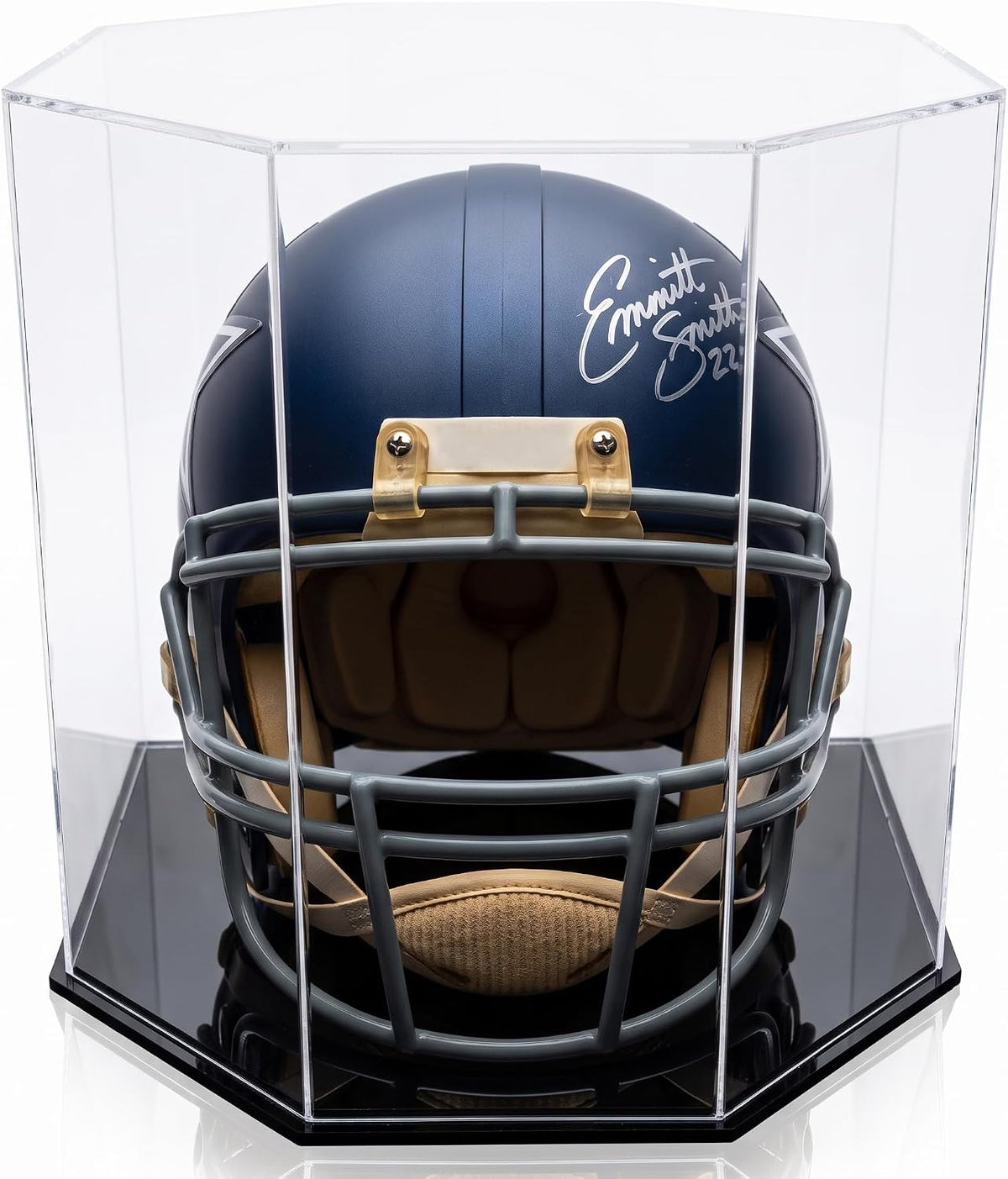 OnDisplay Deluxe Football Helmet Display Case UV Protection Octagonal