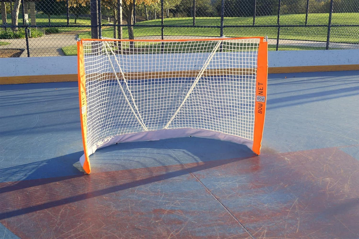 Bownet Portable Roller Hockey Net, Padded Cover, 6'x4', Powder Coat, White