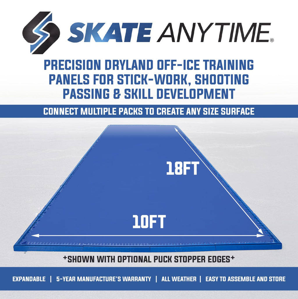 Skate Anytime Precision Dryland Hockey Tiles â Expandable Off-Ice Hockey Training Zones for Stickhandling, Passing & Shooting