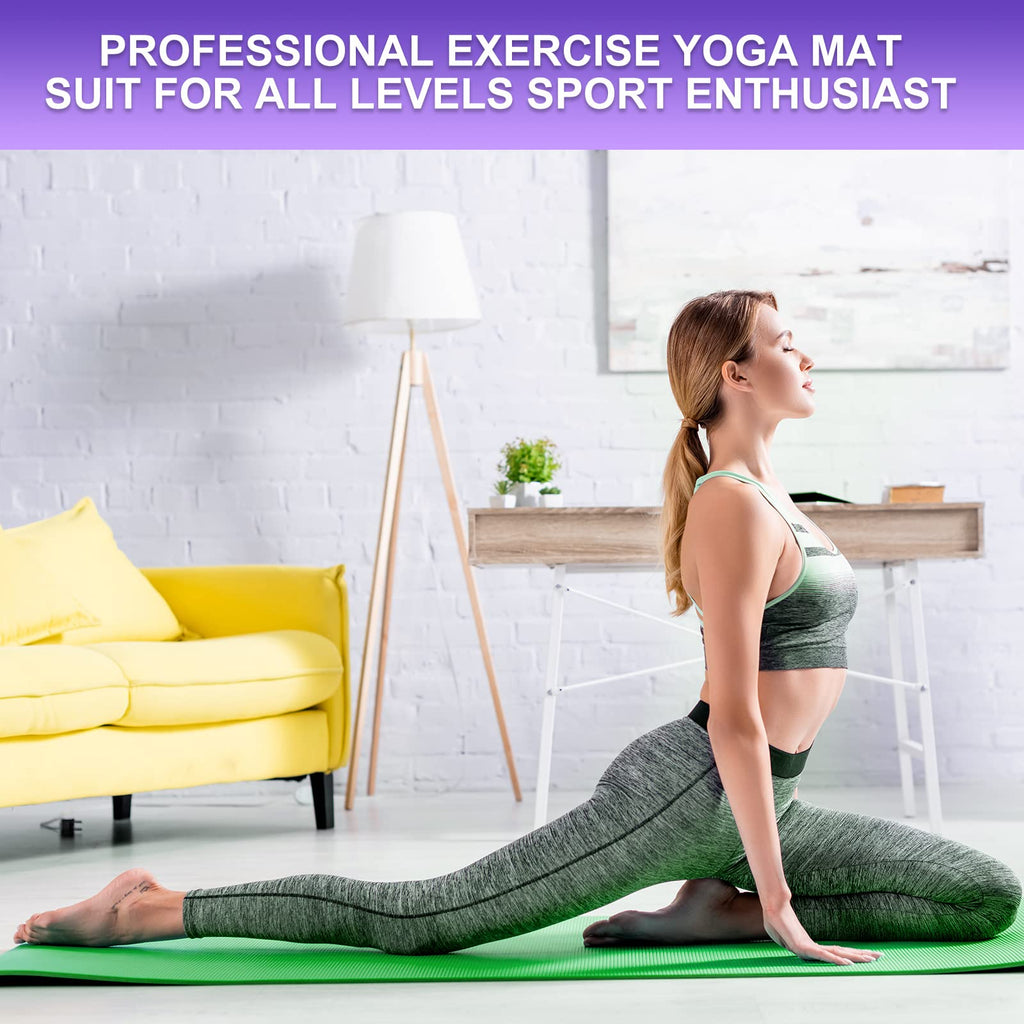 Funtery 3 mm Thin Yoga Mats Bulk, 68 x 24 in