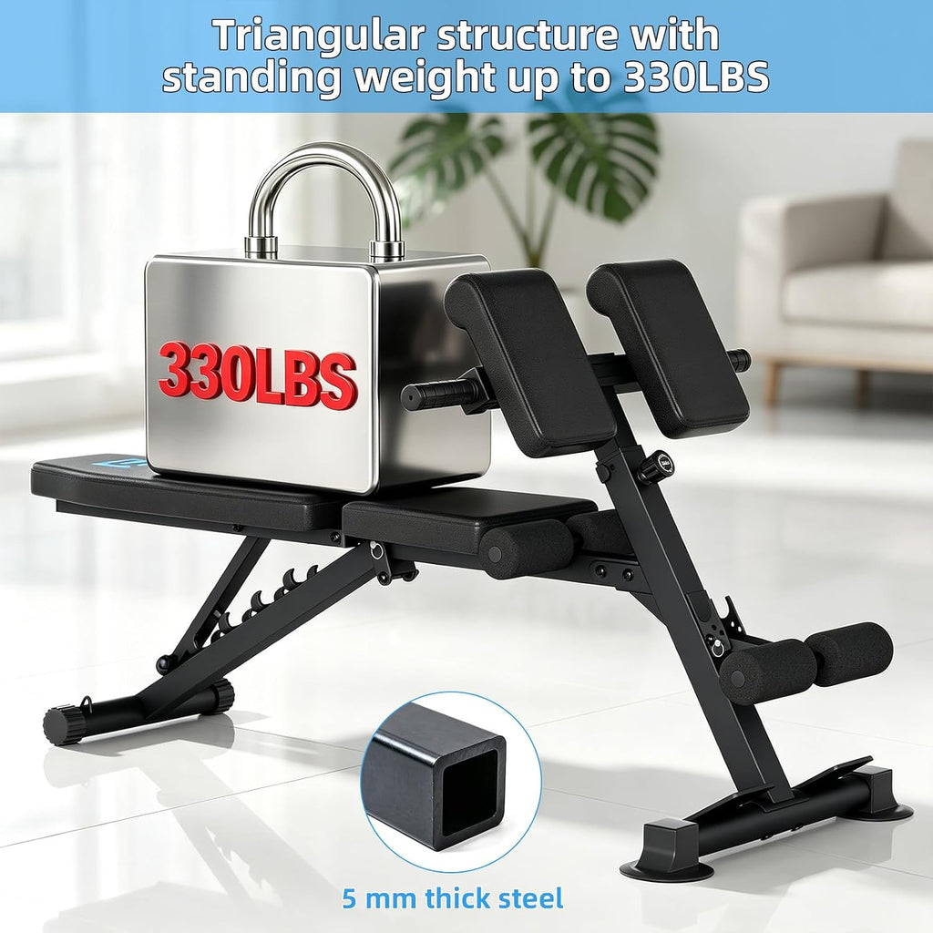 Multi-Functional Weight Bench Adjustable Roman Chair Ab Trainer