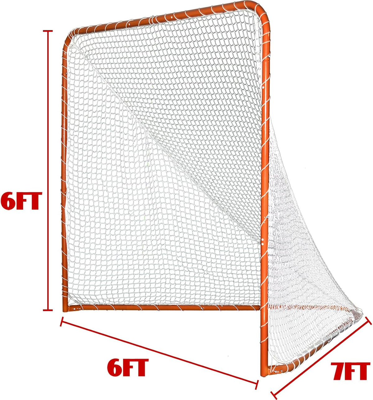 Lacrosse Goal Net - Portable 6x6FT Steel Frame for Practice