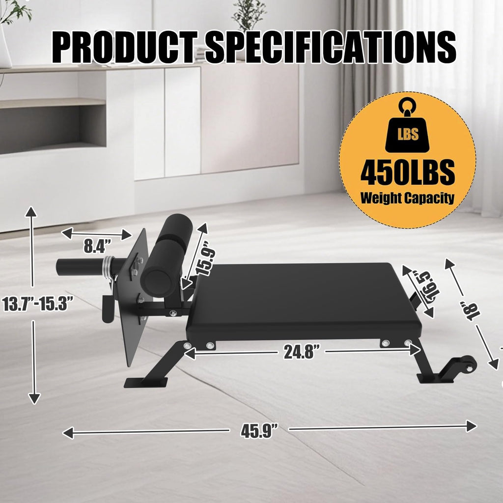 Garvee Nordic Curl Bench,Adjustable Hamstring and Glute Bench for Home Gym