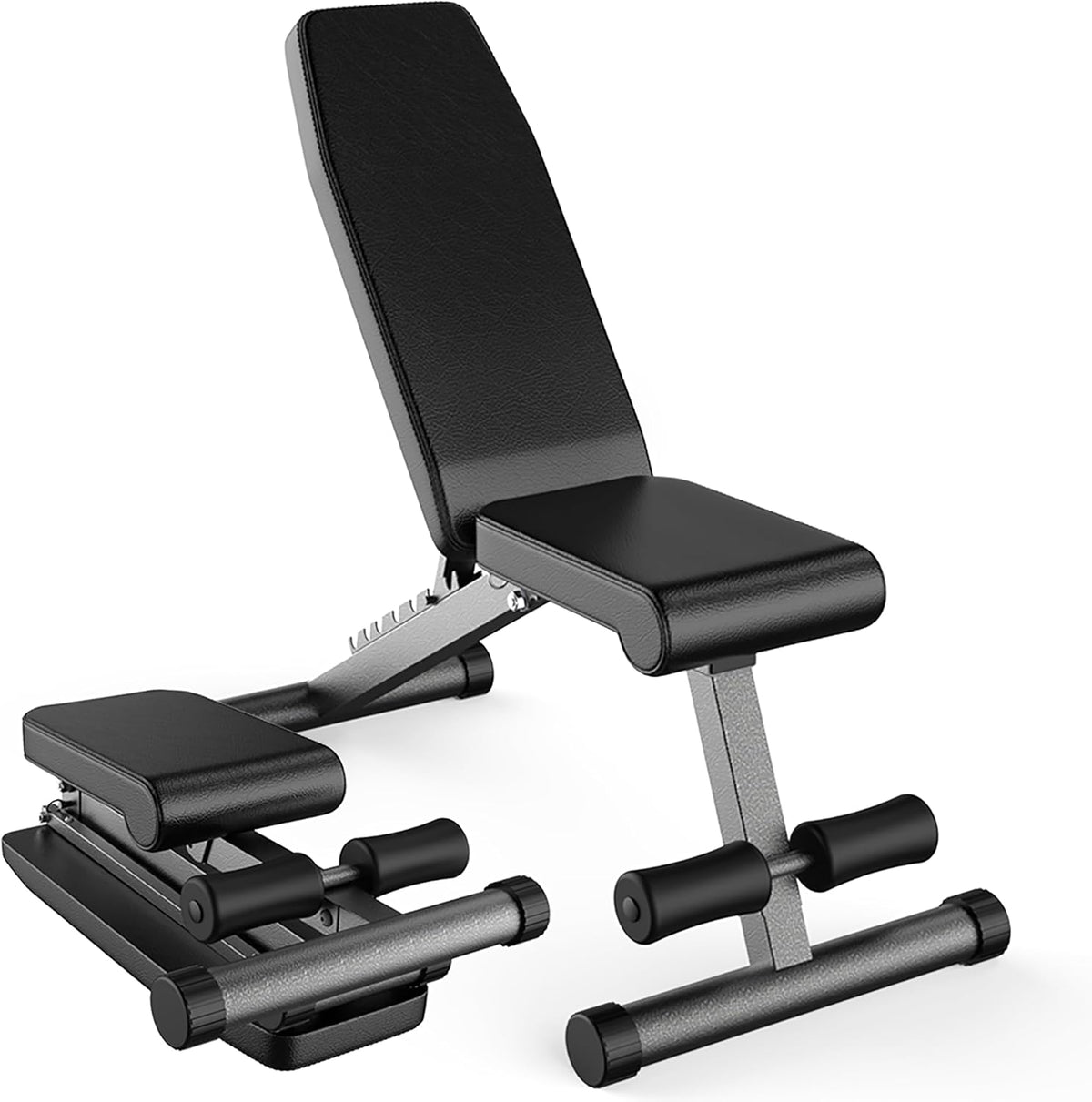 Finer Form 5-in-1 Weight Bench for Home Gym, Adjustable and Foldable