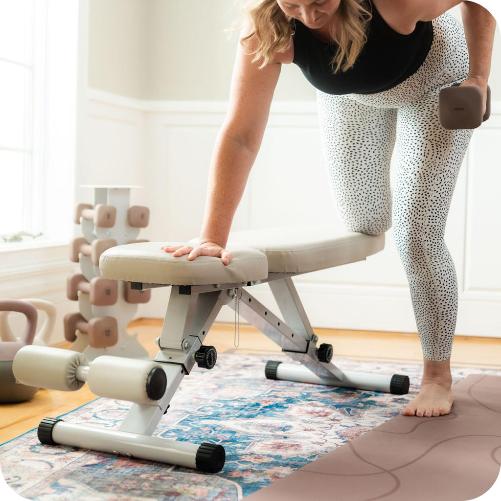 WeGym Workout Bench, Adjustable and Collapsible for Home Gym Training