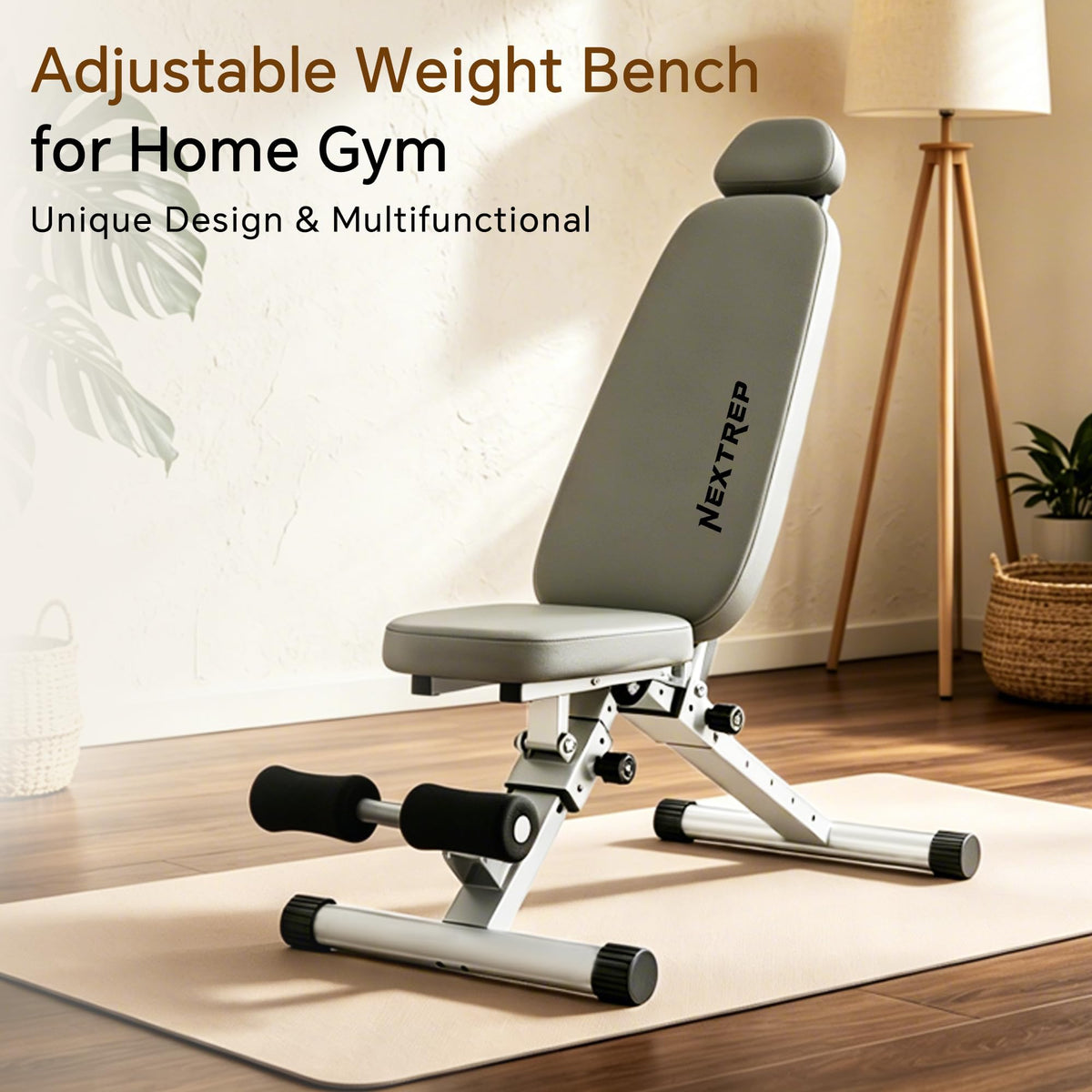 Adjustable Weight Bench for Home Gym, Workout Bench for Bench Press, Full Body Workout Incline Decline Flat Utility Exercise Bench, Full-Pin Mechanism lnnovative Fast Folding Strength Training Benches