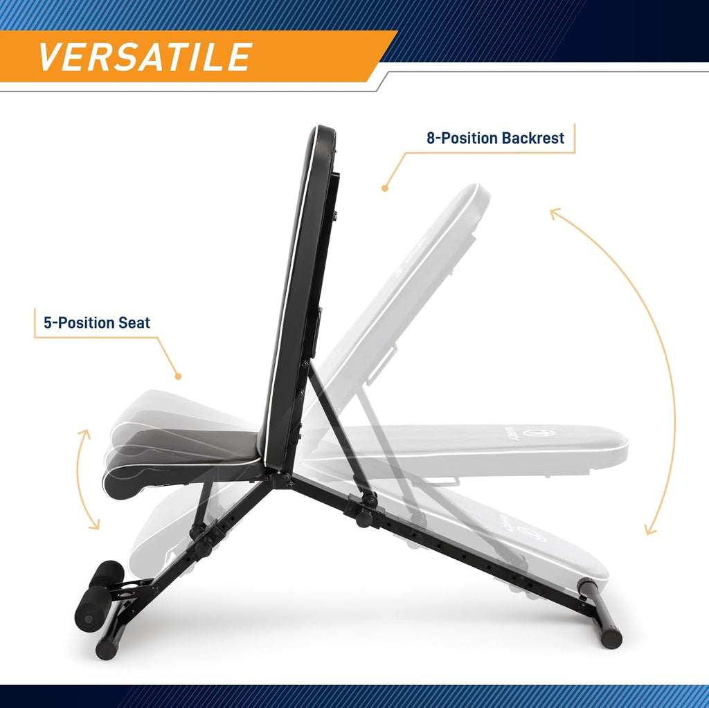 Marcy Assembly Free Adjustable Weight Bench, Incline Decline Flat SB-7485