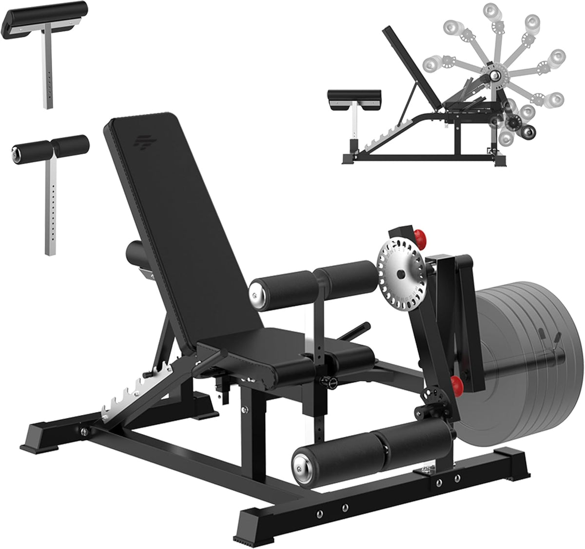 Finer Form GLX Adjustable Weight Bench with Leg Extension and Curl Machine