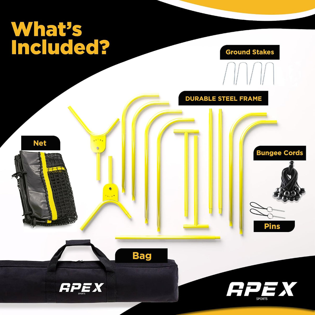 Apex Sports Professional Lacrosse Rebounder Volleyball Rebounder (4x7 Feet)