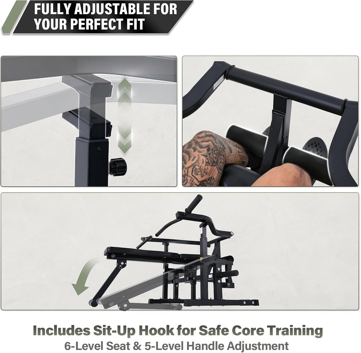 Major Fitness Drone P1 Bench Press Rack with Independent Arms â Adjustable Flat & Incline Bench Press for Chest & AB Workouts â Perfect Home Gym Equipment
