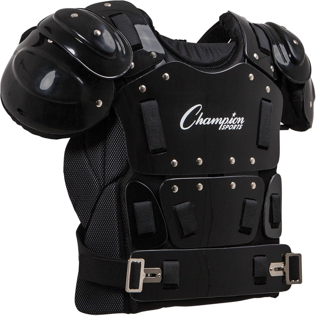 Champion Sports 17" Outside Plastic Shield Pro Model Umpire Chest Protector - Soft Foam Padded Chest Protector - Adult