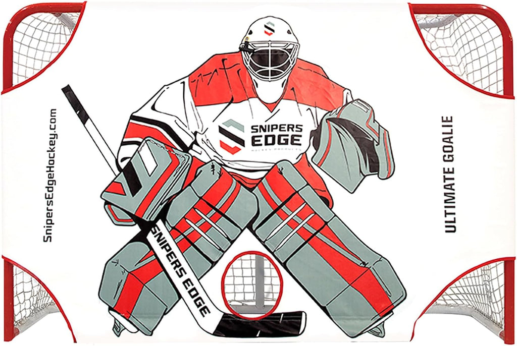 Snipers Edge Hockey Ultimate Goalie Shooter Tutor â Fits Inside Goal, Durable Impact-Resistant Vinyl, Enhances Shooting Accuracy, Ideal for Training & Practice, Dryland Hockey Accessories