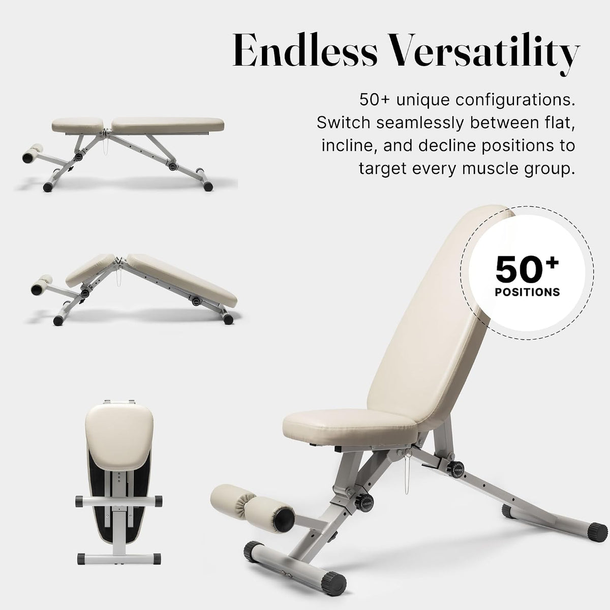WeGym Workout Bench, Adjustable and Collapsible for Home Gym Training