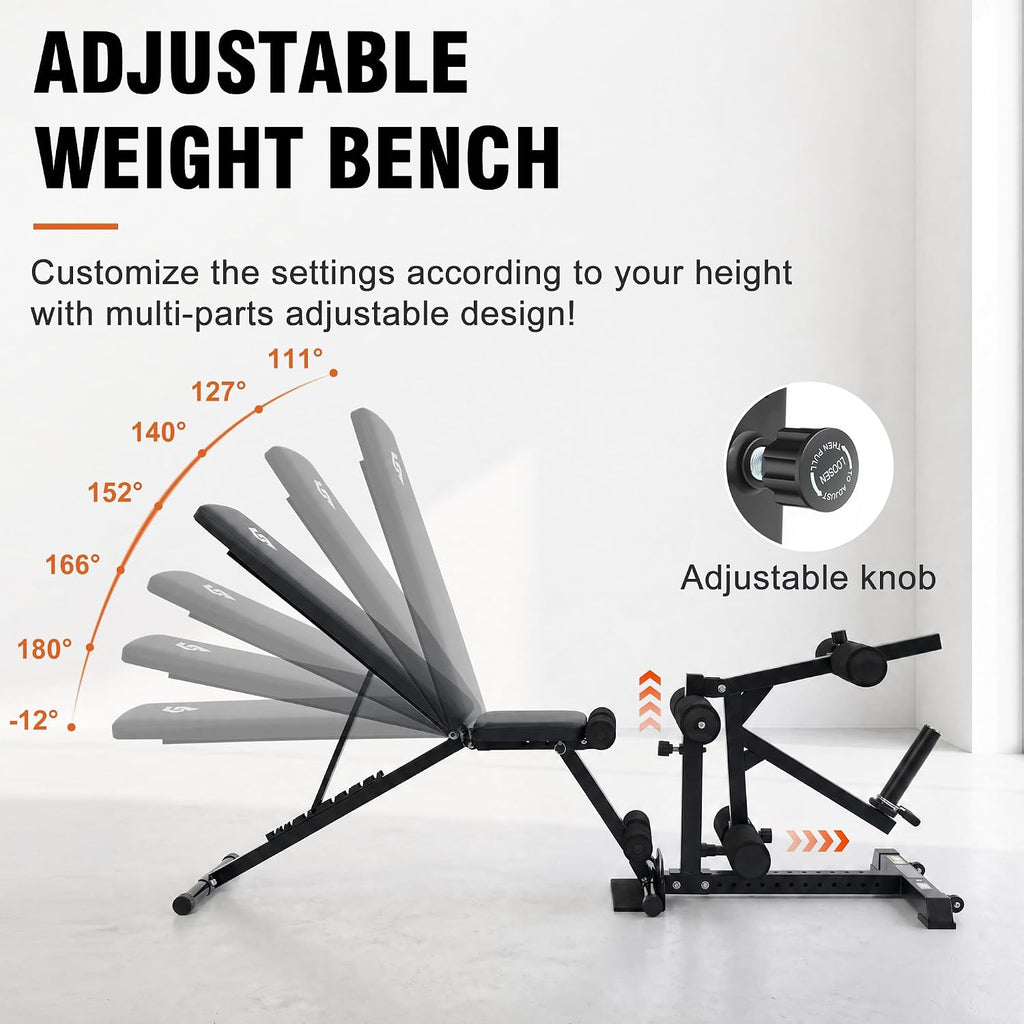4-in-1 Leg Extension and Curl Attachment for Home Gym