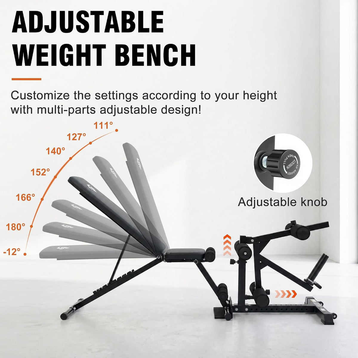 4-in-1 Leg Extension and Curl Attachment for Home Gym