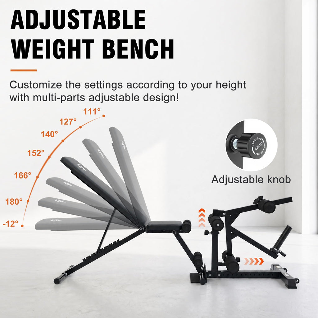 4-in-1 Leg Extension and Curl Attachment for Home Gym