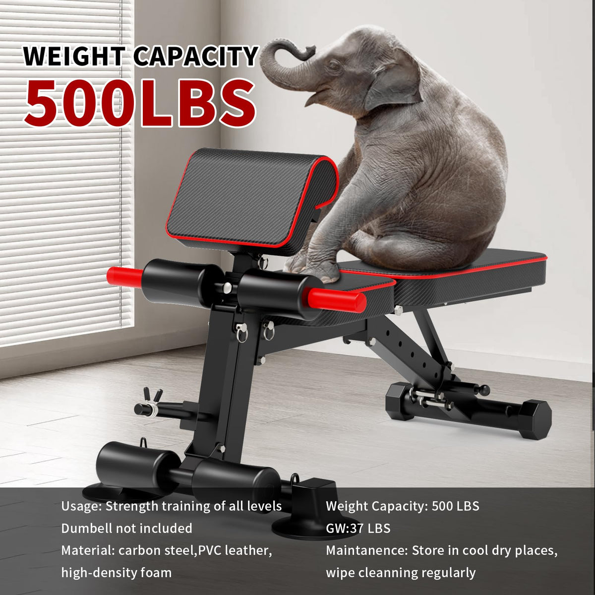 Z ZHICHI Adjustable Weight Bench multi-function Workout Bench for Home Gym,Foldable Incline Decline Benches for Full Body Workout 660LBS
