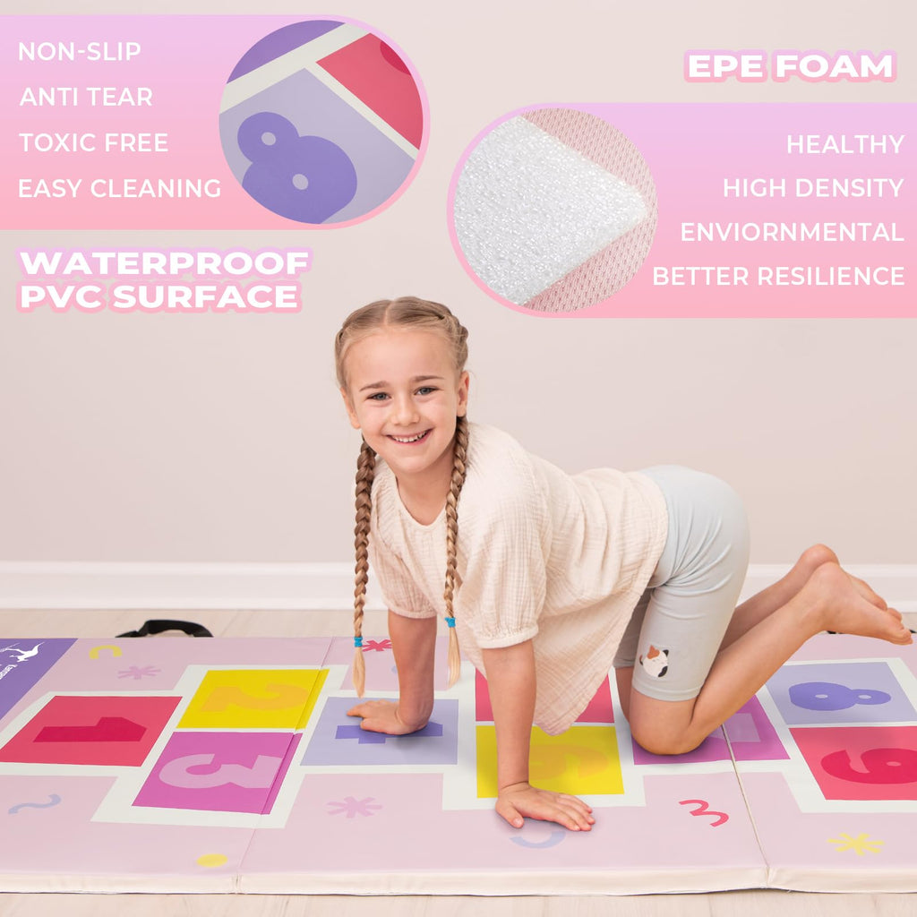 Kangaroo Hoppers Gymnastics Tumbling Mats Foldable Gym Tumble Mat for Kids