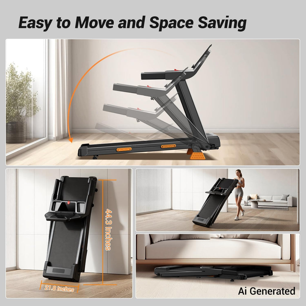 LONTEK 18% Incline Treadmills for Home with Handle Bar
