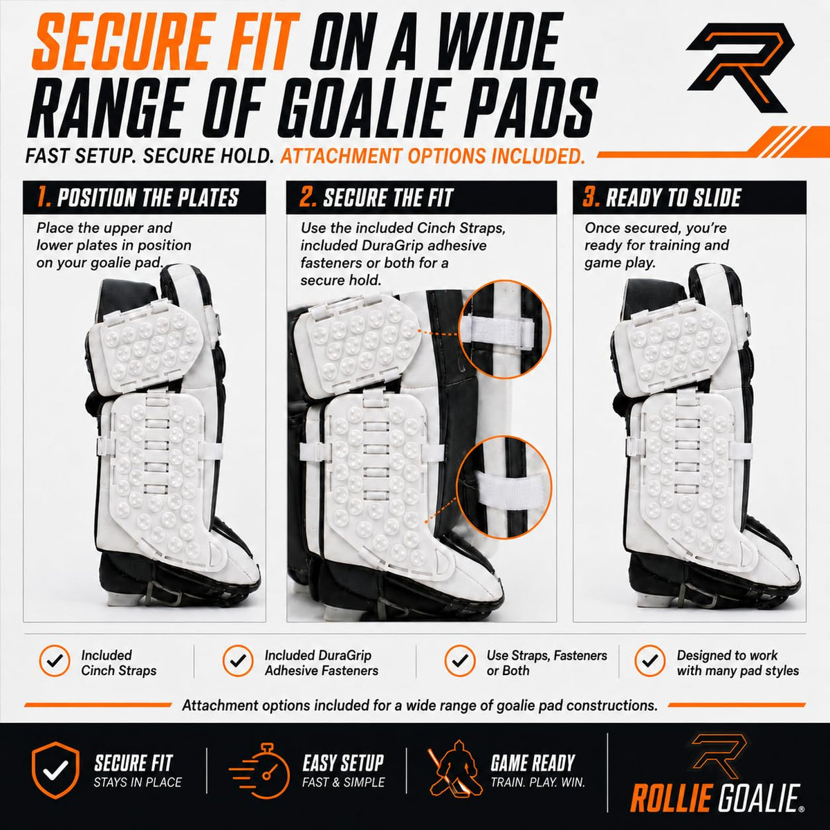 Sliders â Off-Ice Goalie Slide Plates for Roller, Ball, Street, DEK & Floor Hockey Play and Training â Adult & Junior Sizes