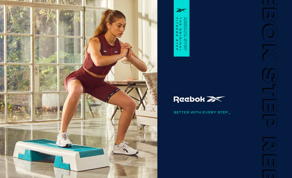 Reebok Fitness Multipurpose Adjustable Aerobic and Strength Training Workout Step Platform for HIIT, Cardio, and General Sessions