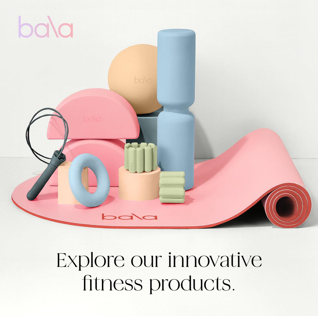 Bala The Plush Yoga Mat for Home Gym, Non-Slip Exercise Mat (10MM)