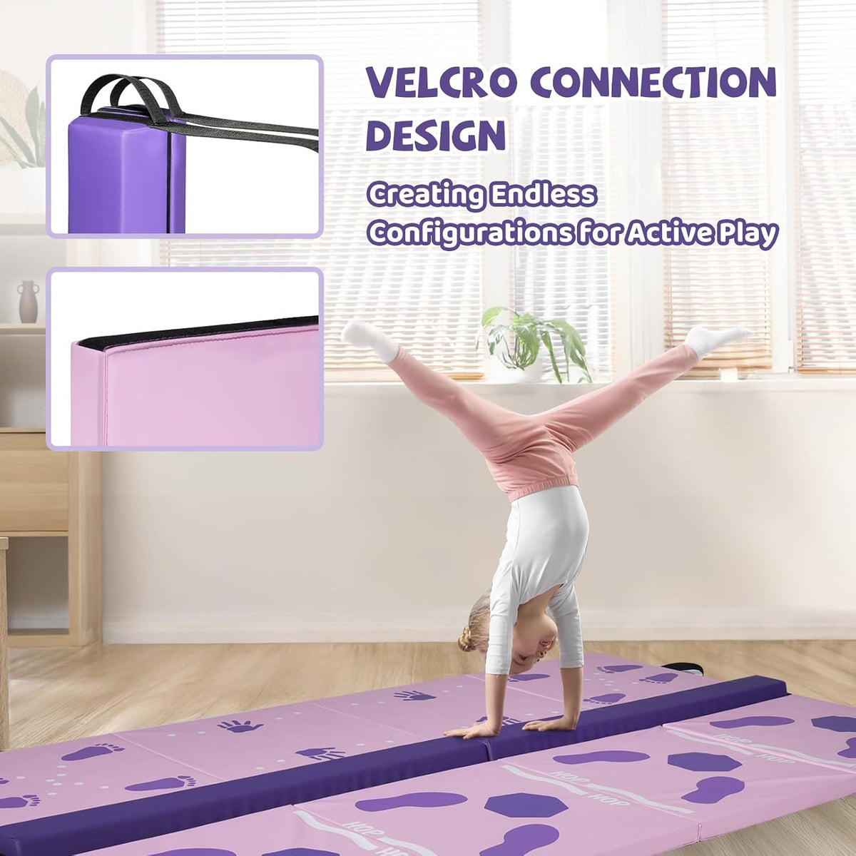 Kangaroo Hoppers Gymnastics Tumbling Mats Foldable Gym Tumble Mat for Kids