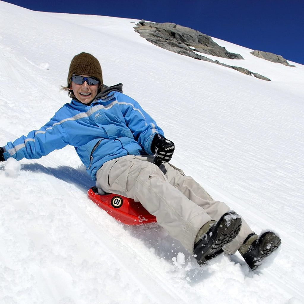 Freestyle Mini Luge Snow Sled â Made in USA â Lightweight Steerable Sit-Down Racer