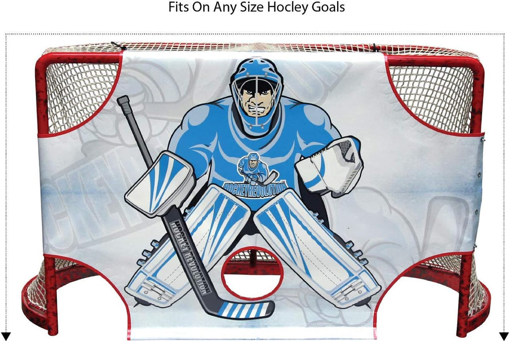 Hockey Goal Shooting Tutor â 5 Precision Targets with Full Goalie Blocker â Tear-Proof & App-Compatible â Fits Regulation Net by Hockey Revolution