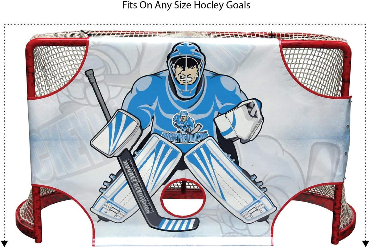Hockey Goal Shooting Tutor â 5 Precision Targets with Full Goalie Blocker â Tear-Proof & App-Compatible â Fits Regulation Net by Hockey Revolution