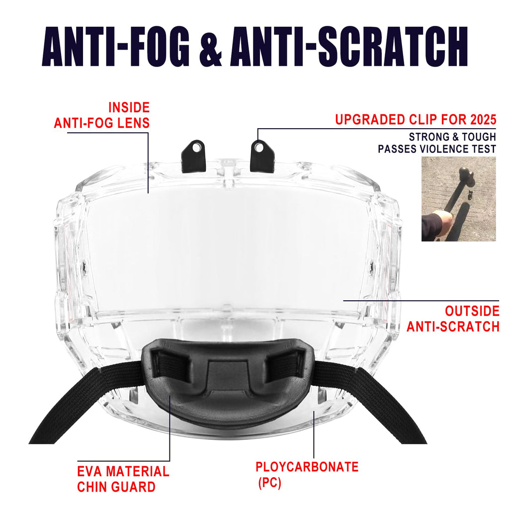 GY Hockey Full Shield Visor Junior Ice Hockey Helmet Full Face Protection Visor Youth Anti-Scratch/Anti-Fog