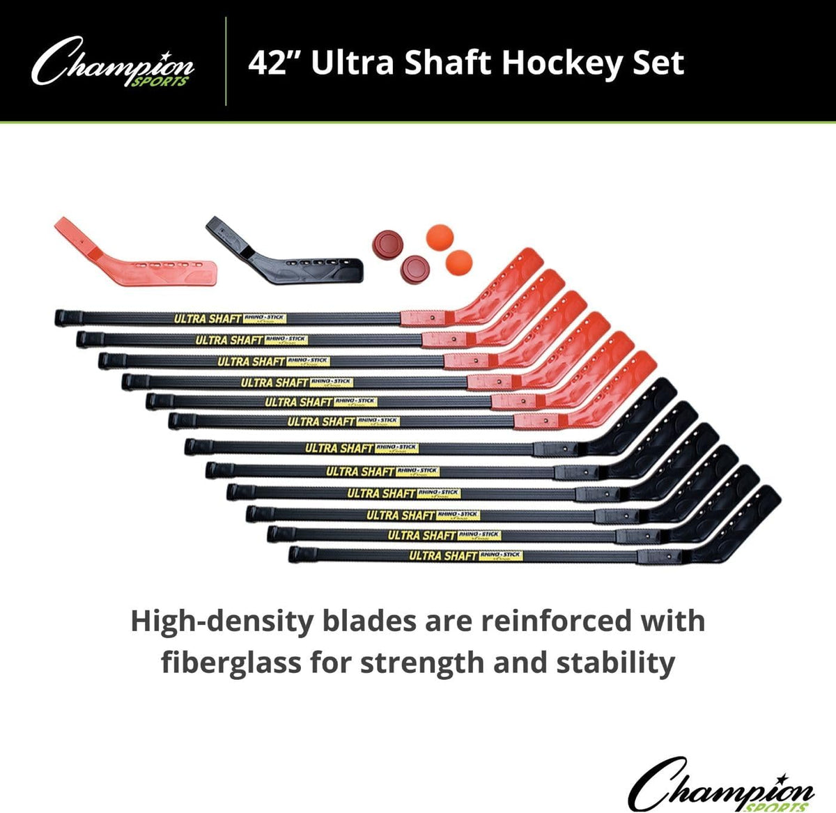 Champion Sports Ultra Shaft Hockey Set