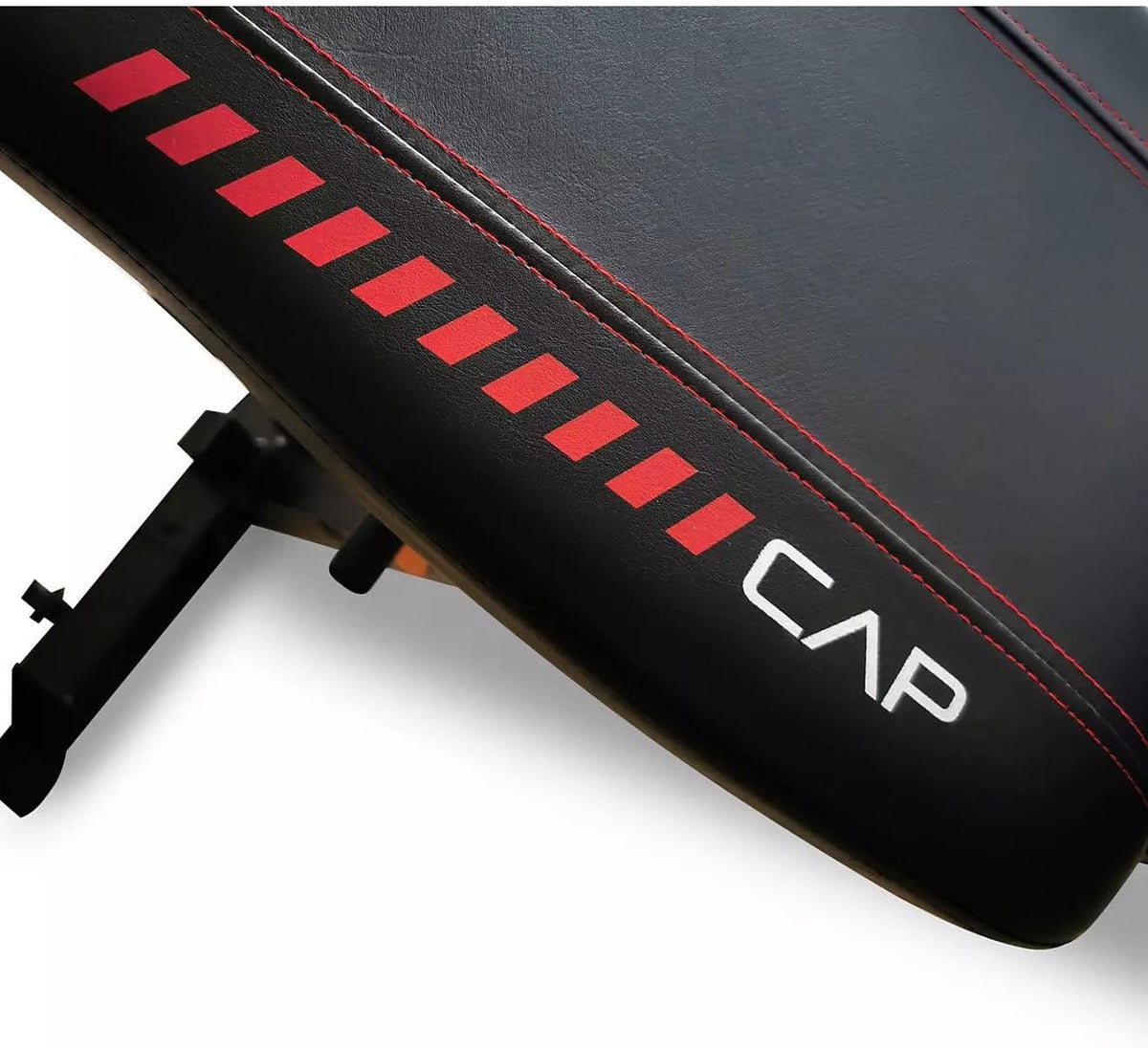 CAP Barbell Strength FID Workout Bench | Flat Incline Decline Positions, Black/Red