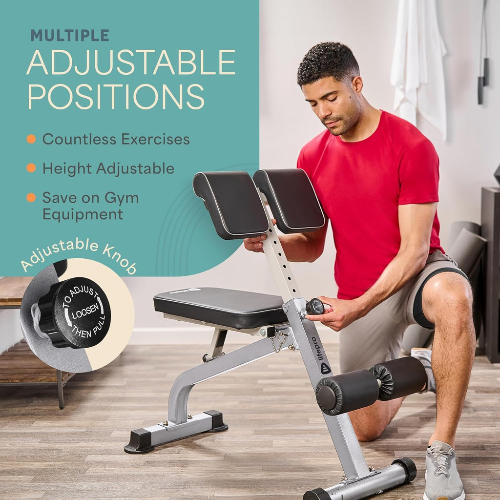 Lifepro SculptTrainer Roman Chair â 20+ Exercises, Foldable, 330 lb Cap