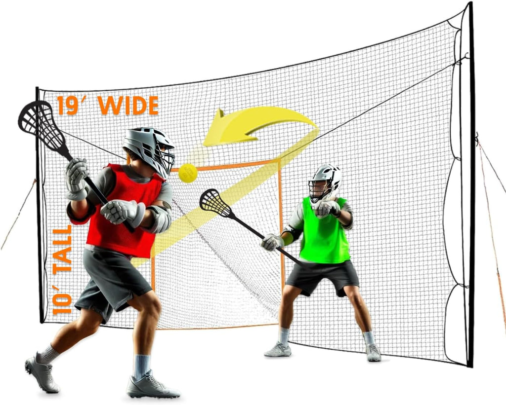 Open Goaaal Lacrosse Goal, Rebounder and Backstop Net, 6 x 6 ft Inside net