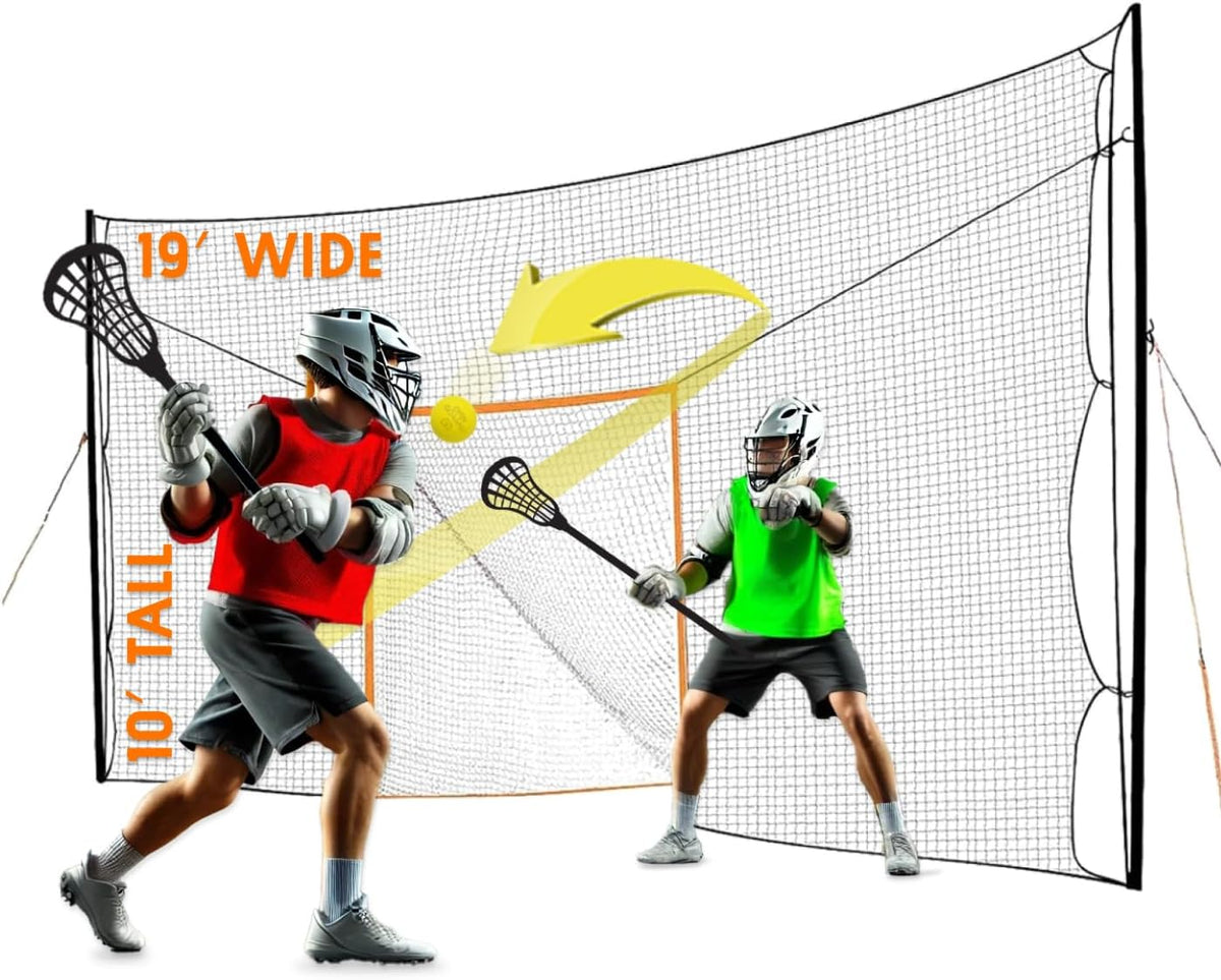 Open Goaaal Lacrosse Goal, Rebounder and Backstop Net, 6 x 6 ft Inside net