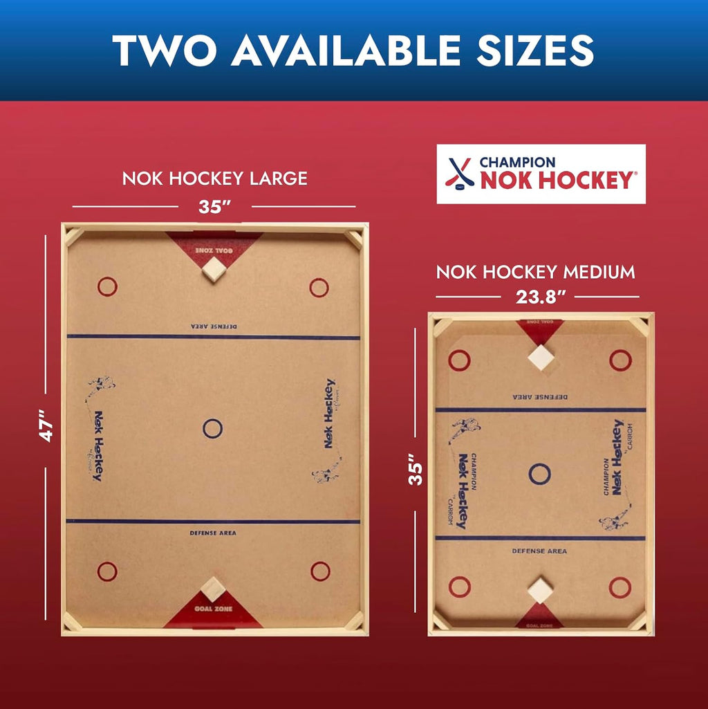Carrom Champion Nok Hockey Game (Standard Size) â Wooden Board Games for Adults & Children â Indoor and Outdoor Games for Family â Sports Board Games