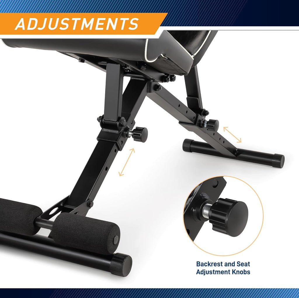Marcy Assembly Free Adjustable Weight Bench, Incline Decline Flat SB-7485