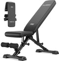 FLYBIRD WB5 Weight Bench, ASTM-Certified 800LBS Adjustable Weight Bench Workout Bench Foldable for Home Gym, 90Â° to -30Â° FID and 30in Extended Backrest for Bench Press Strength Training Exercise