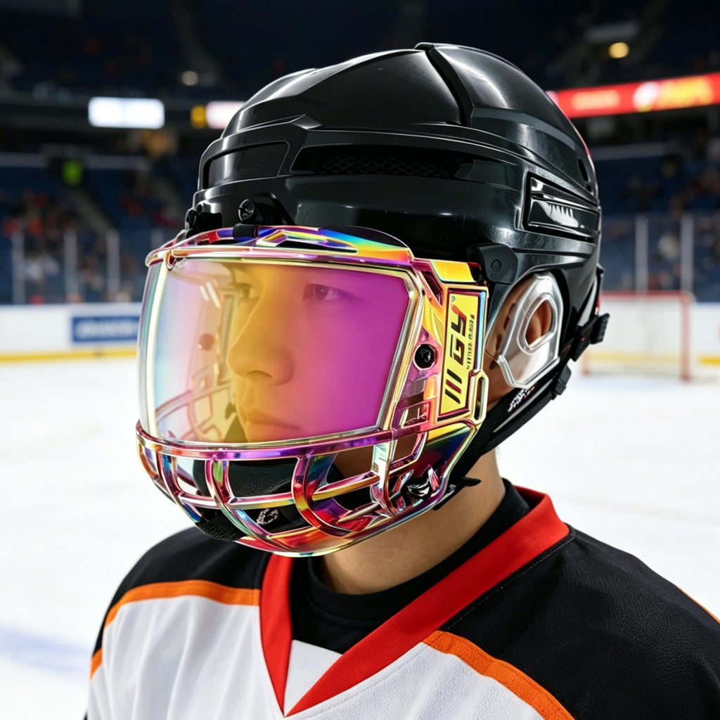 GY Hockey Full Shield Visor Junior Ice Hockey Helmet Full Face Protection Visor Youth Anti-Scratch/Anti-Fog