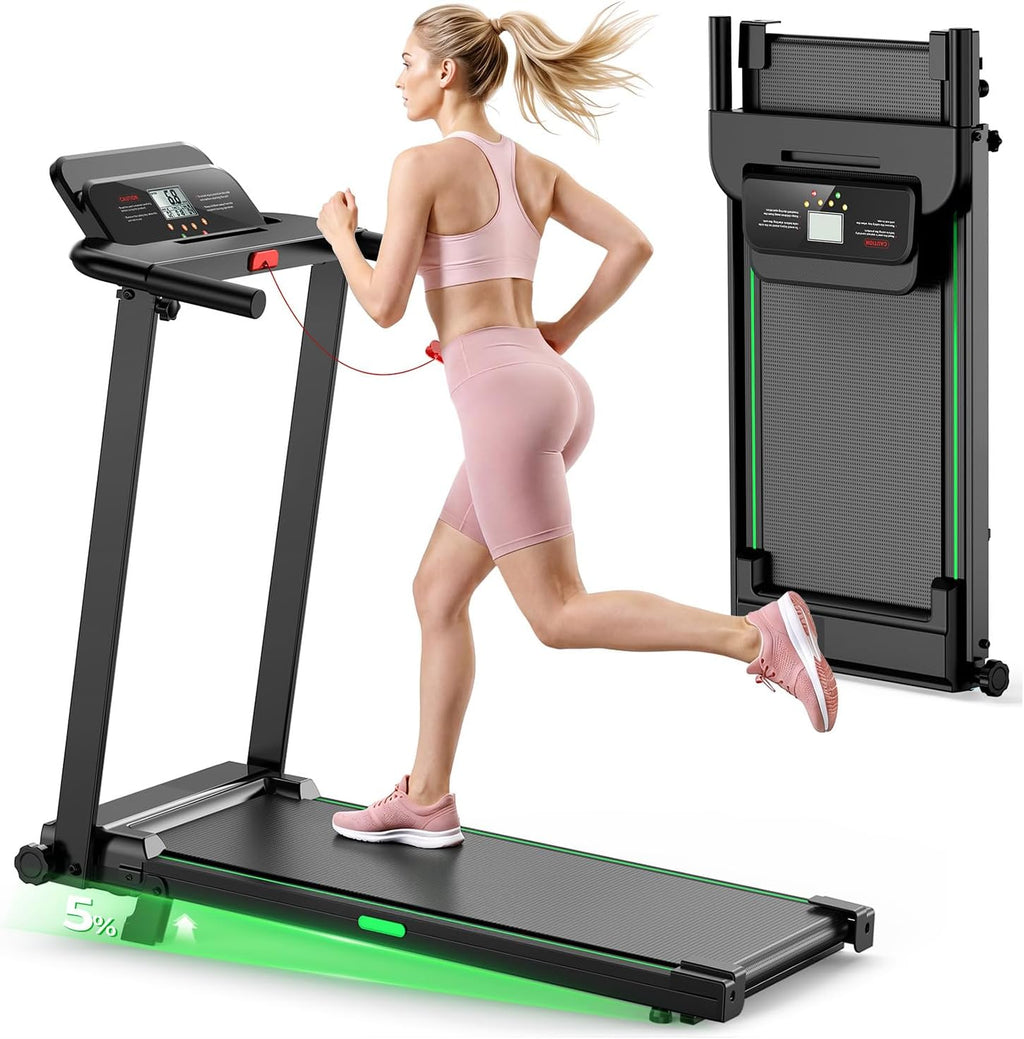 Treadmills for Home, Walking Pad with Incline, Caminadoras para Hacer Ejercicio, 0.6-6.2 MPH Portable Foldable Under Desk Caminadora, ElÃ©ctrica Casa Tredmill, Folding Compact Running Machine
