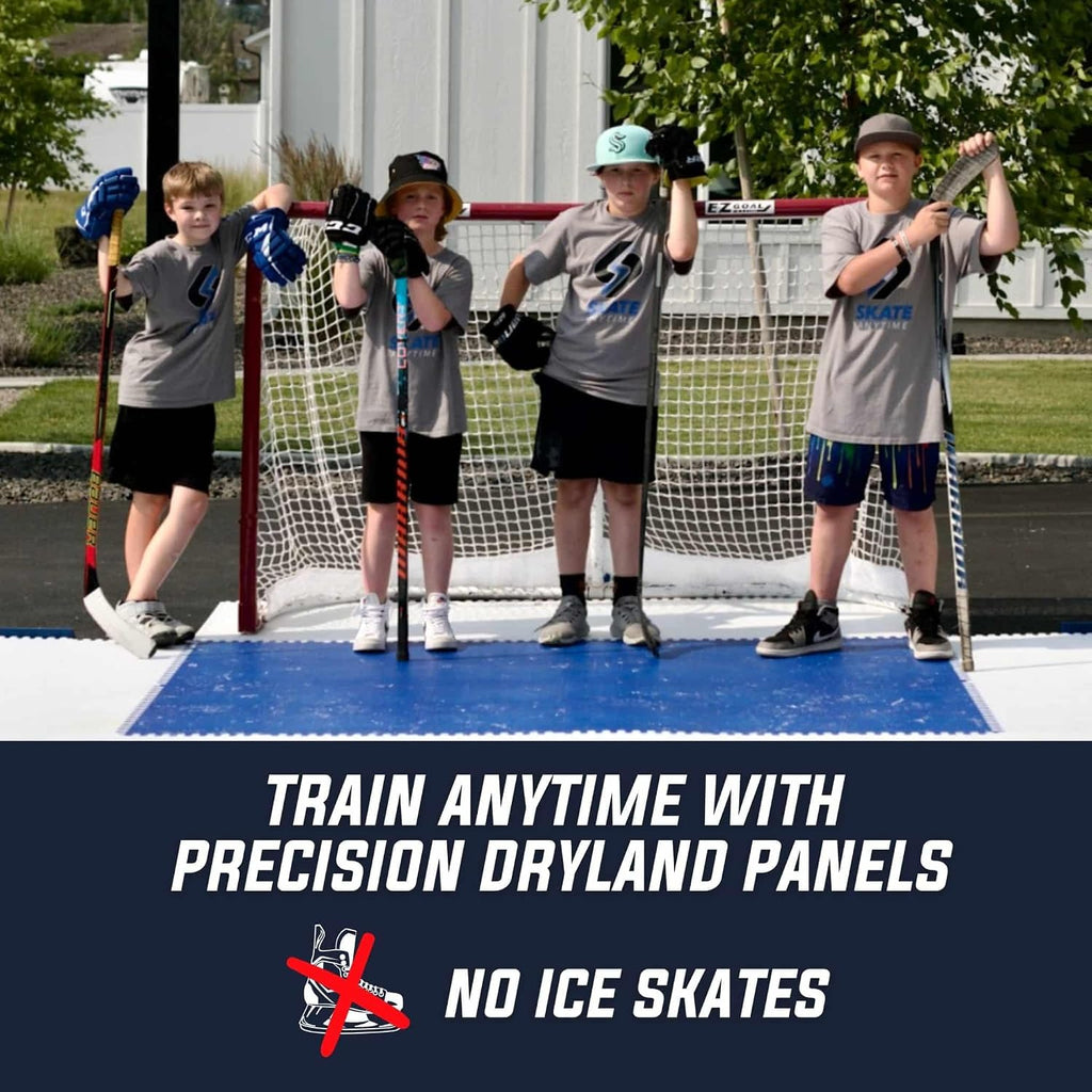 Skate Anytime Precision Dryland Hockey Tiles â Expandable Off-Ice Hockey Training Zones for Stickhandling, Passing & Shooting