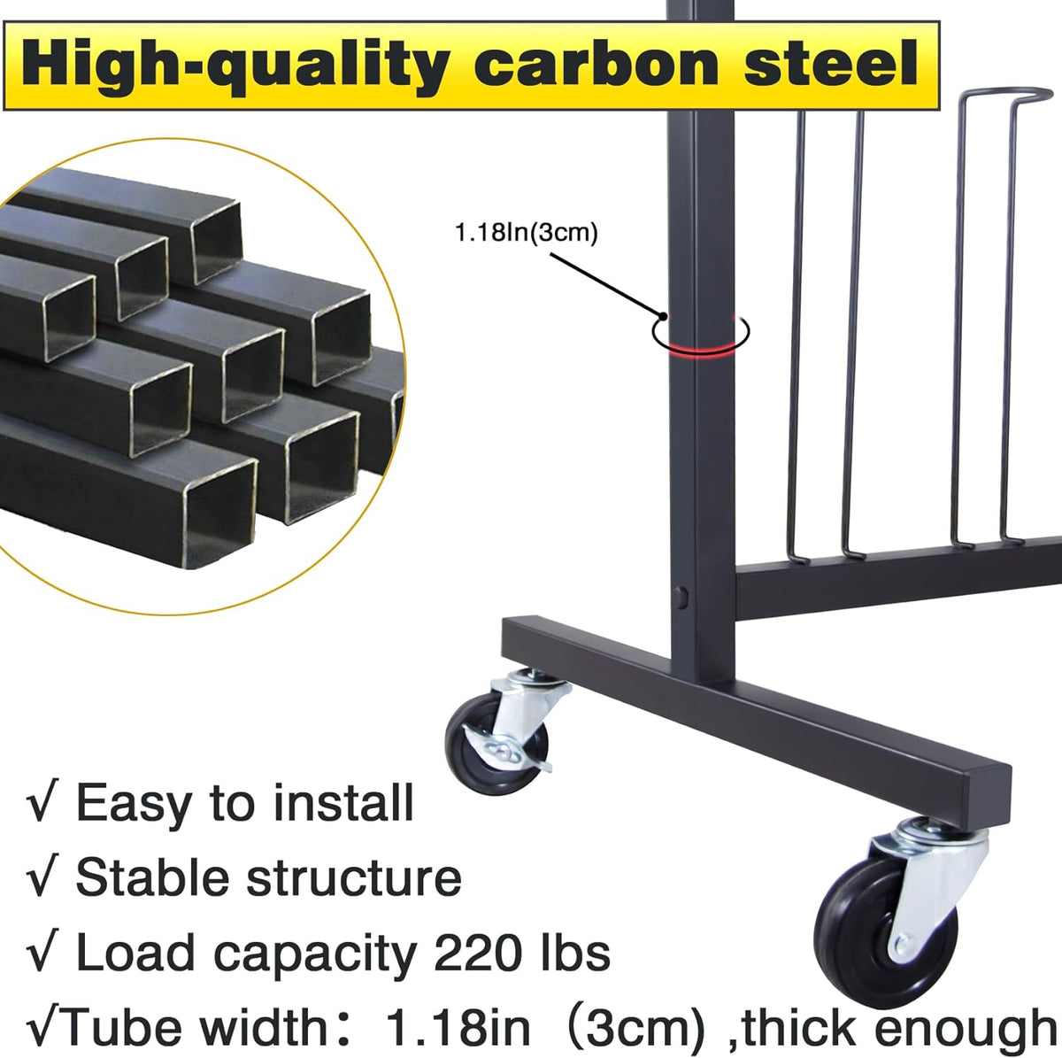Hockey Gear Drying Rack - Ice Hockey Stick Holder Field Hockey Equipment Dryer - Large Hockey Display Storage Rack Sports Metal Shelving Tree Stand for Lacrosse (Patent Protected)