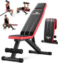 Nicepeople Adjustable Weight Bench up to 6'2", Dual-Support & ASTM-Tested Workout Bench & 10 Backrests for Chest Shoulders Arms for Home Gym, 660LBS Capacity but Compact and Foldable Strength Bench Apartment Room