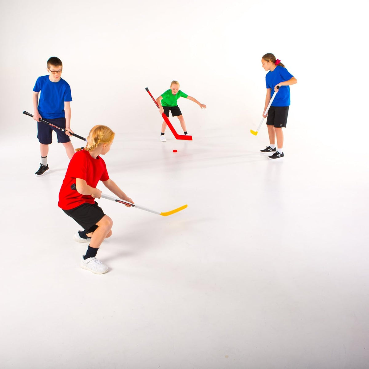 Cosom Junior Hockey Sticks for Floor Hockey and Street Hockey for Kids, Youth Hockey Set, PHYS Ed Hockey Equipment, Hockey Training